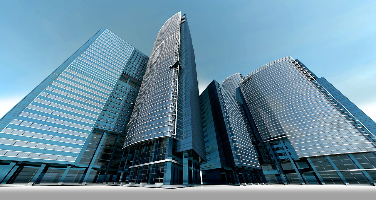 skyline, skyscraper, skyscrapers, building, architecture, city, high, urban planning, towers, 3d, re